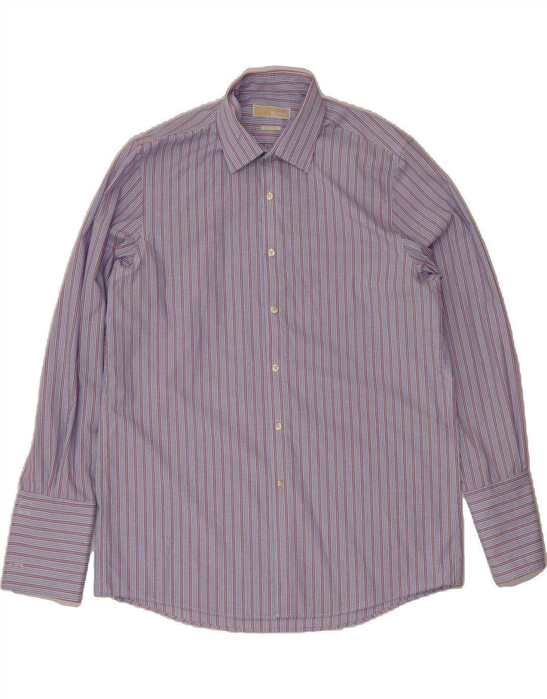 MICHAEL KORS Mens Shirt Size 16 Large Blue Striped Vintage Michael Kors and Second-Hand Michael Kors from Messina Hembry 