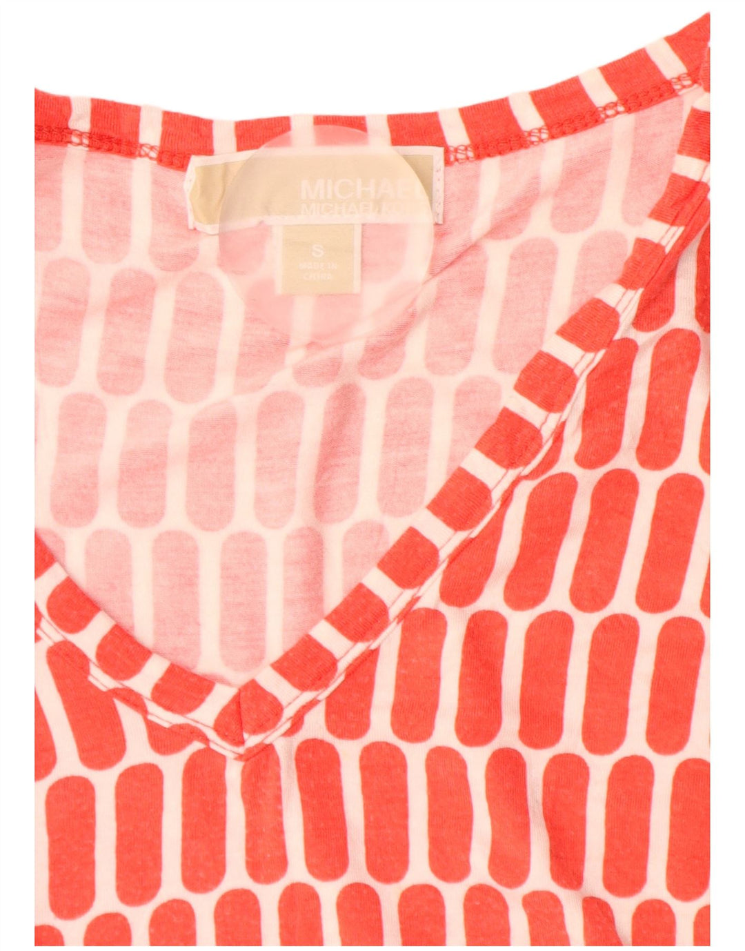 Женская футболка MICHAEL KORS Top UK 10 Small Red Geometric Synthetic