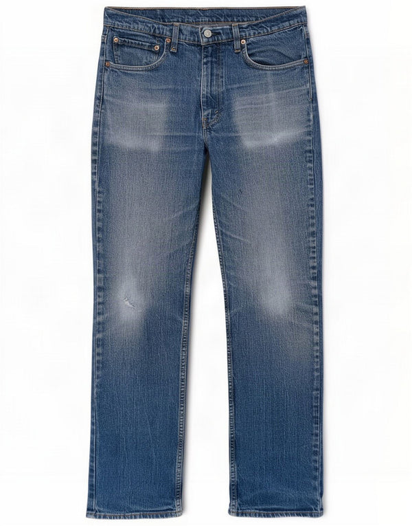 Мужские потертые прямые джинсы Levi's 516 W36 L34, синий хлопок