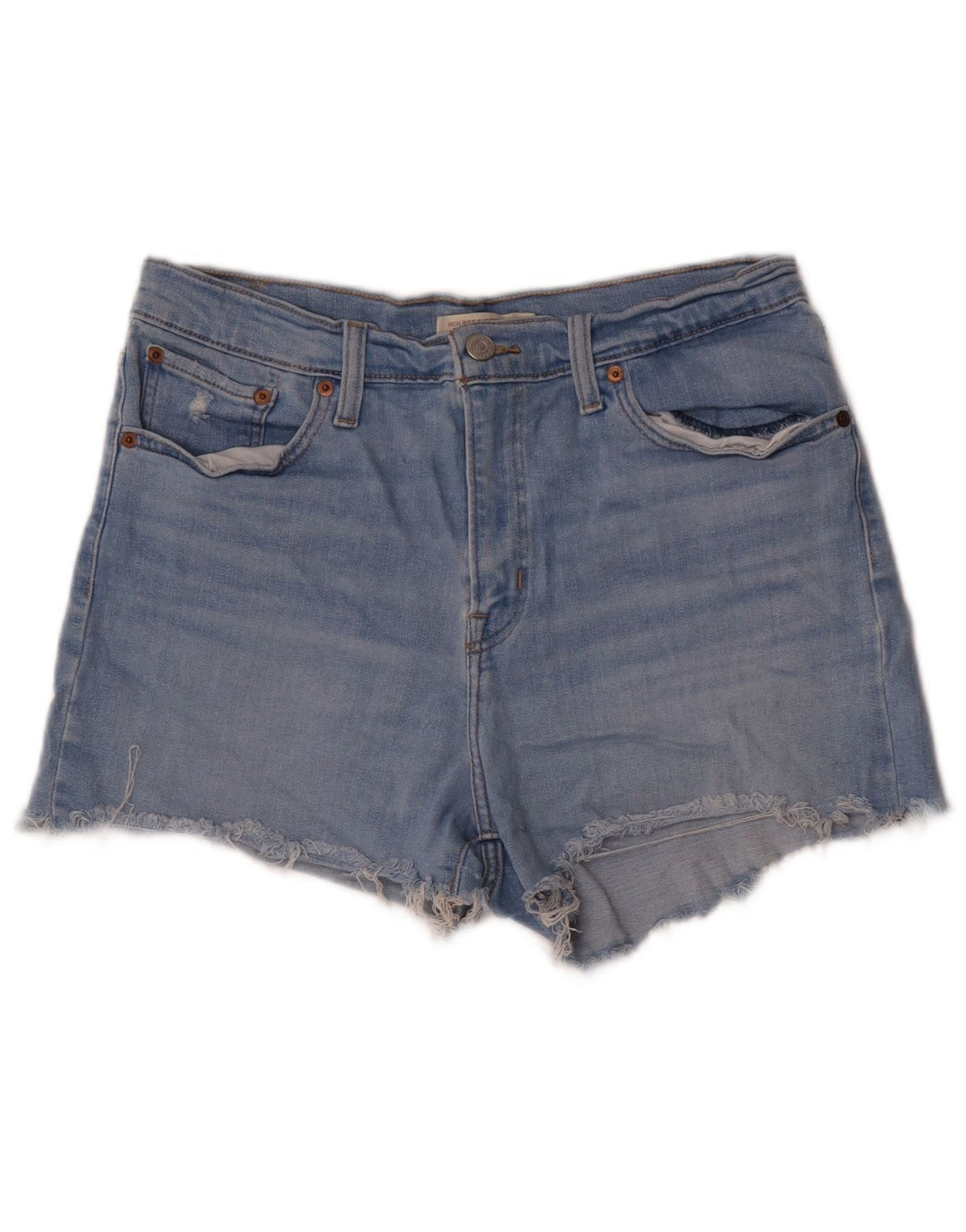 Женские джинсовые шорты LEVI'S с высокой посадкой W32, большие синие, хлопок