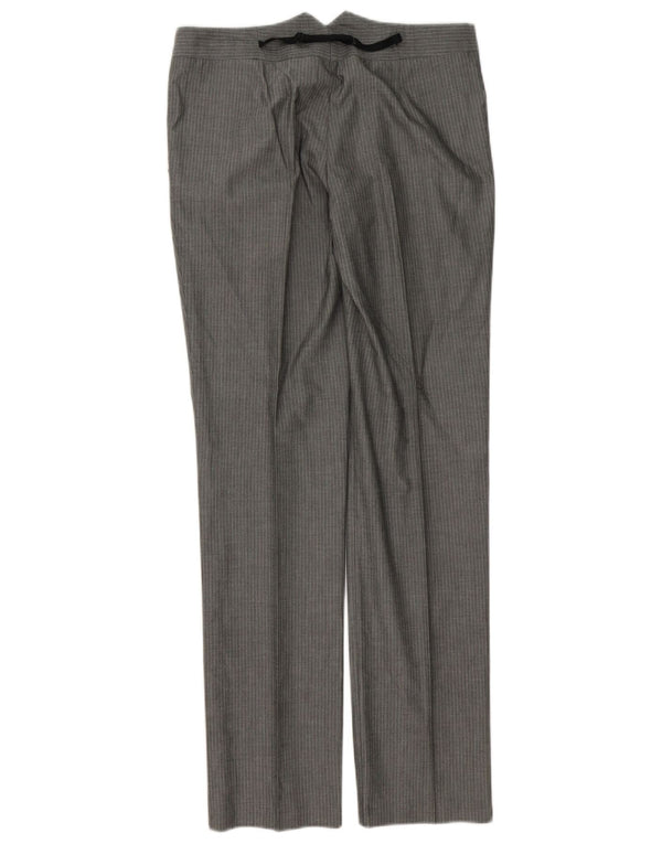 Женские костюмные брюки Sisley IT 42 Medium W30 L32 Серые в тонкую полоску