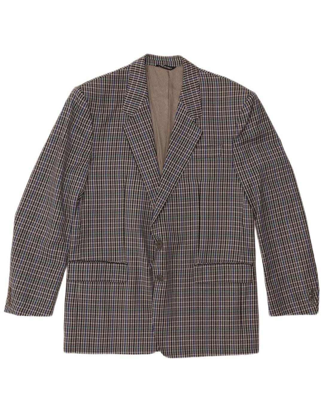 Мужской пиджак на двух пуговицах MARIO ZEGNA IT 52 XL, серый, шерстяной в клетку