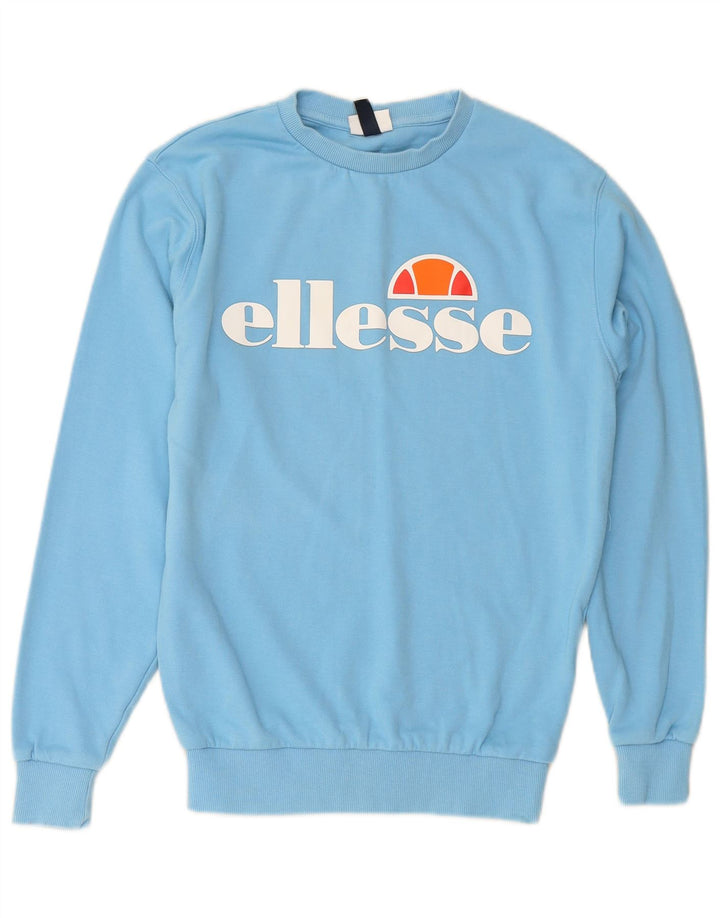 ELLESSE Женский свитер с рисунком UK 8, маленький синий, хлопок