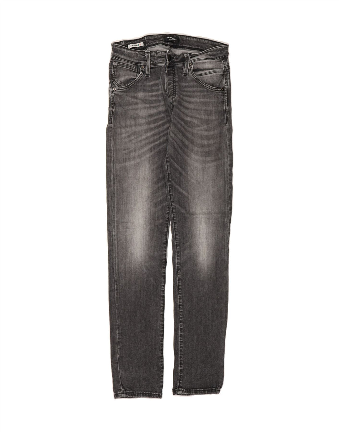 JACK & JONES Mens GLENN Slim Jeans W30 L34 Grey Polyester Vintage Jack & Jones and Second-Hand Jack & Jones from Messina Hembry 