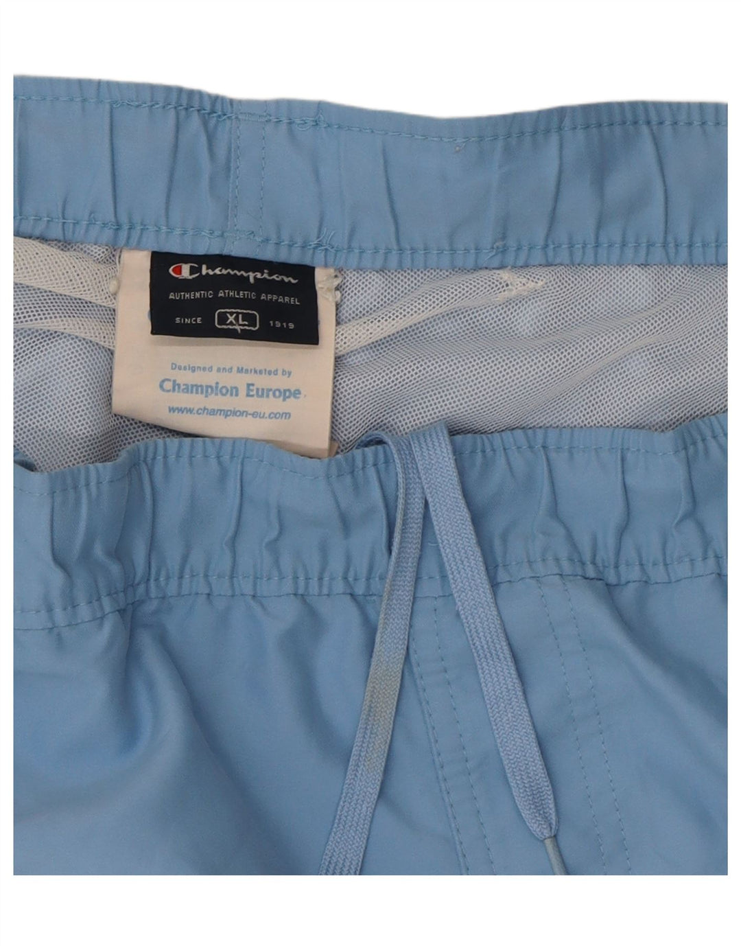 CHAMPION Mens Graphic Swimming Shorts XL Blue Colourblock Polyester