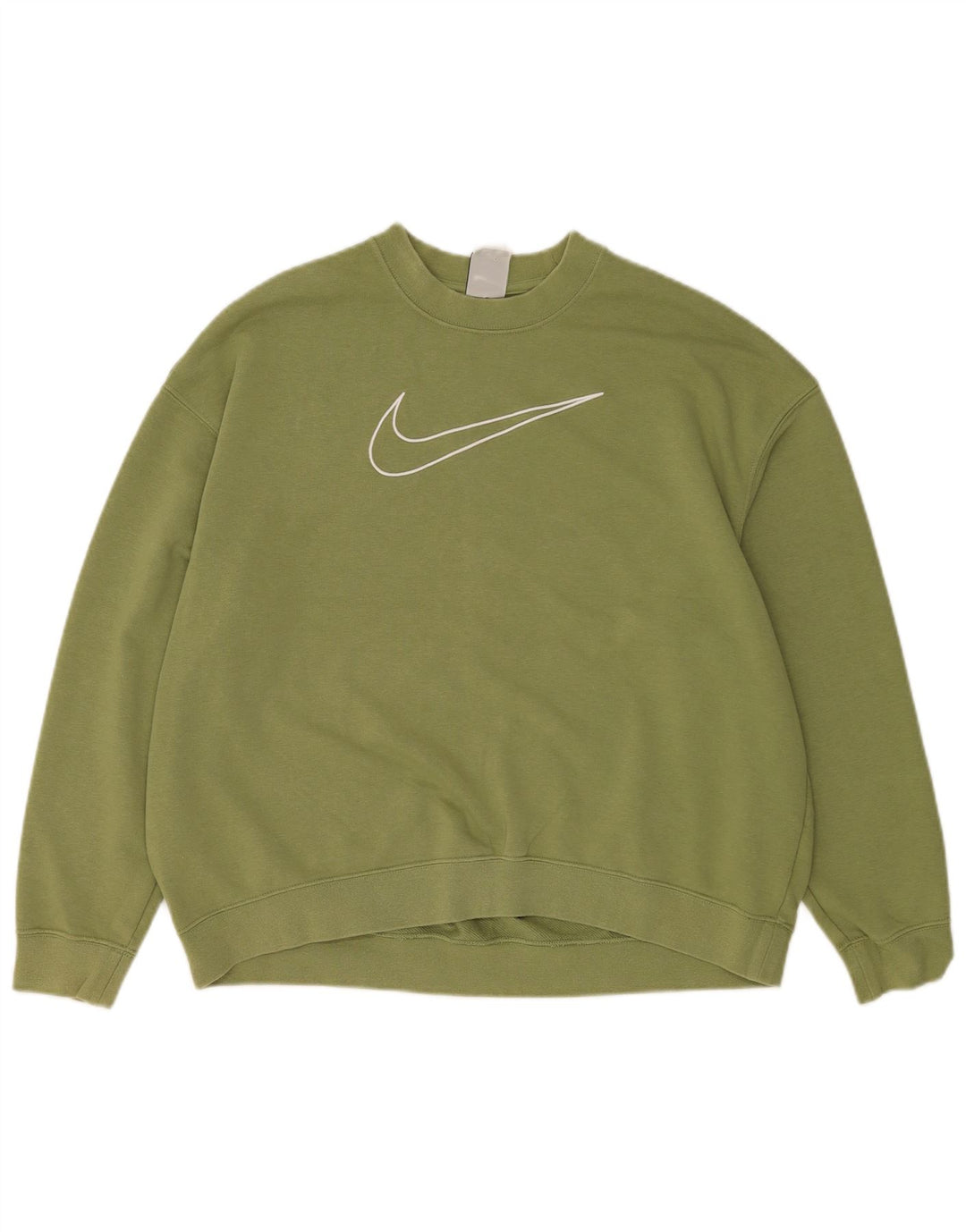 Женский джемпер большого размера с рисунком Nike Dri Fit UK 14, средний зеленый цвет