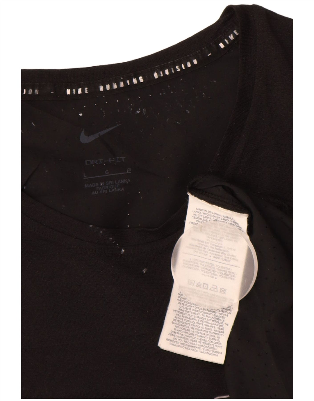 Мужская футболка NIKE Dri Fit с рисунком, большой черный полиэстер