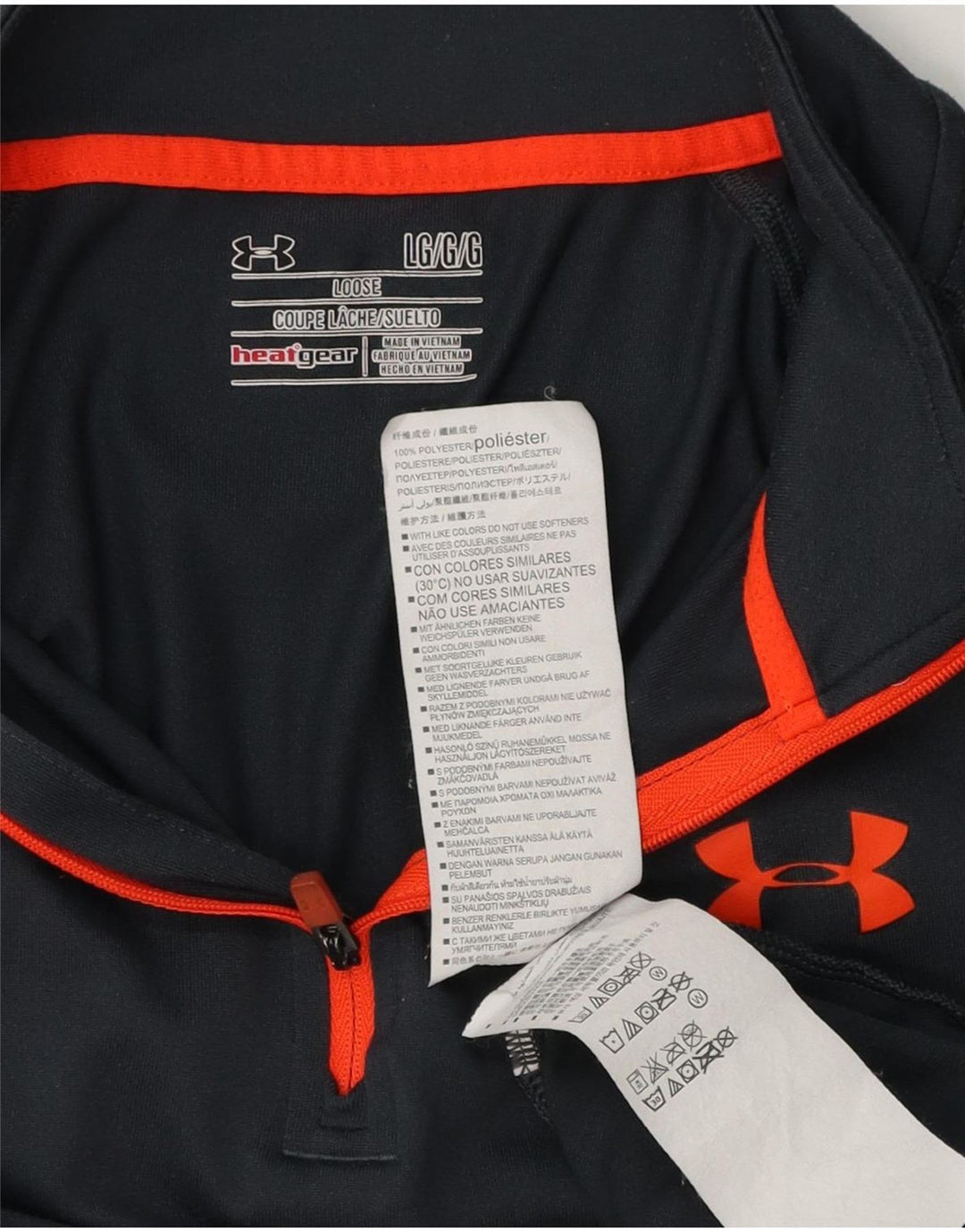 Мужской пуловер с воротником на молнии Under Armour Heat Gear, большой серый спортивный костюм