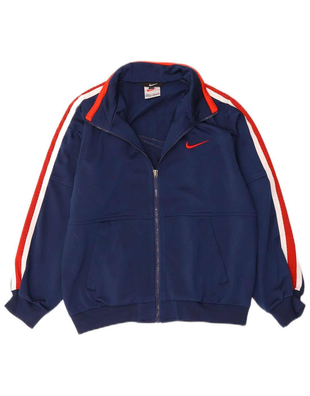 Спортивный костюм Nike для мальчиков, верхняя куртка 10–11 лет, средний темно-синий с цветными блоками