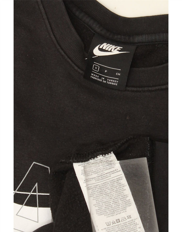 Мужской свитшот с рисунком Nike, маленький черный хлопковый джемпер