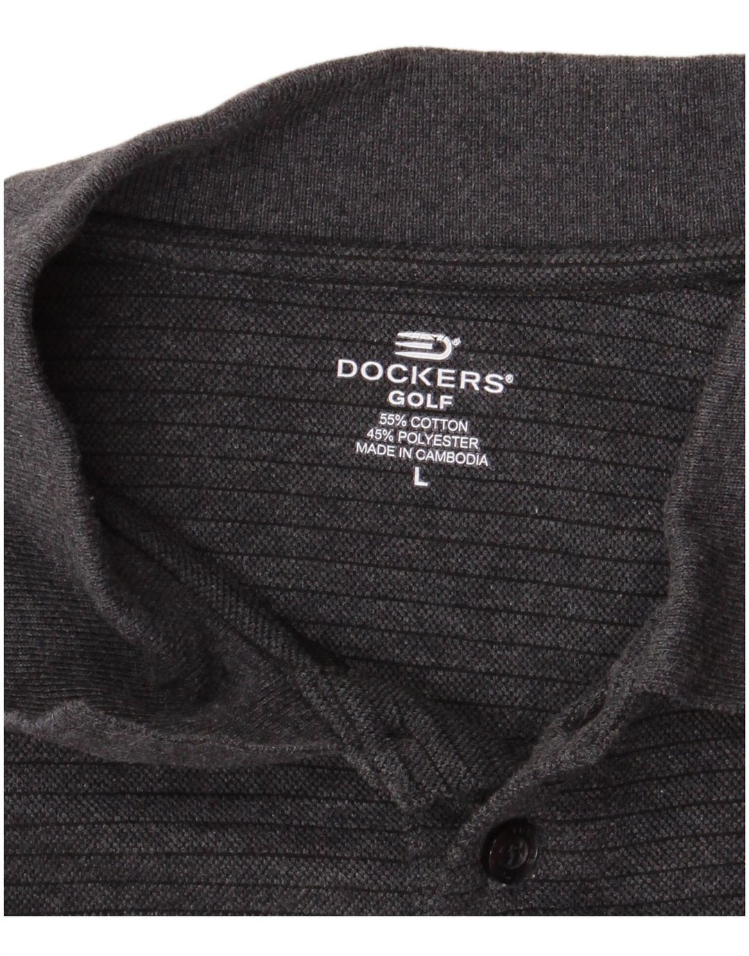 Мужская рубашка-поло для гольфа DOCKERS, хлопковая большая серая полоска