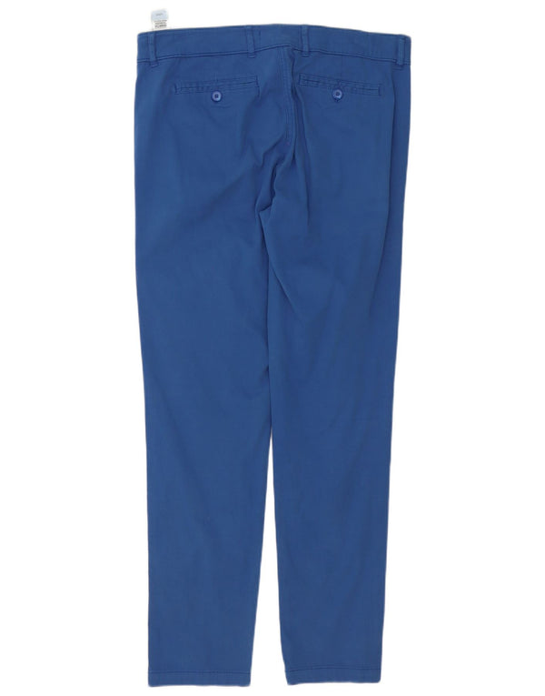 Женские узкие брюки-чиносы Marks & Spencer UK 12, средние W32 L30, синие, хлопок