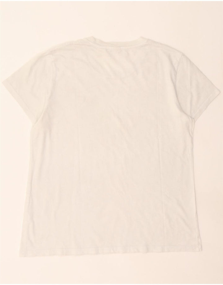 LEVI'S Womens T-Shirt Top UK 16 Large White Cotton Vintage Levi's and Second-Hand Levi's from Messina Hembry 