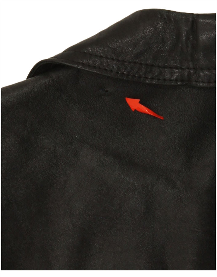 Мужская кожаная куртка VINTAGE UK 38 средний черный