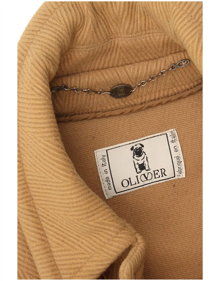 Мужская дафлкота свободного кроя Oliver By Valentino IT 48, средний бежевый с шевроном