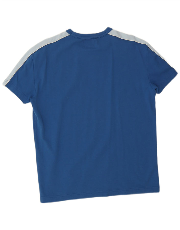 Мужская футболка Energie Top 2XL Синяя с цветными блоками Полиамид