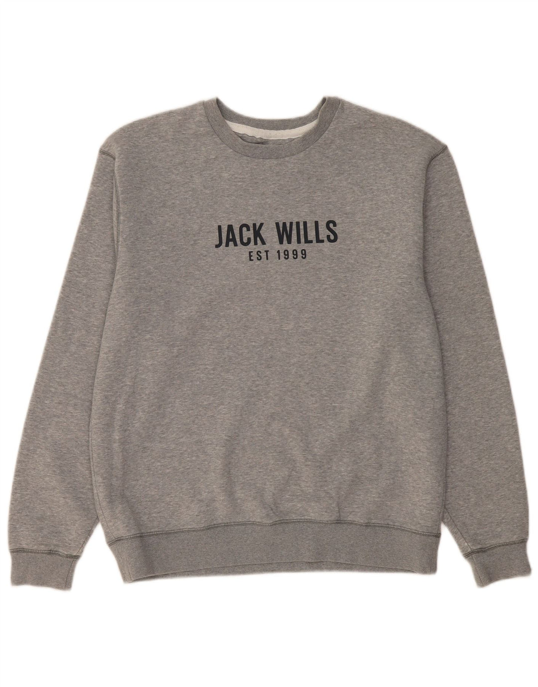 Мужской свитшот с рисунком JACK WILLS, большой серый хлопковый джемпер