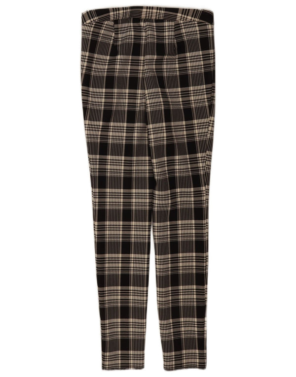 Женские узкие повседневные брюки Zara XS W24 L28, черные в клетку