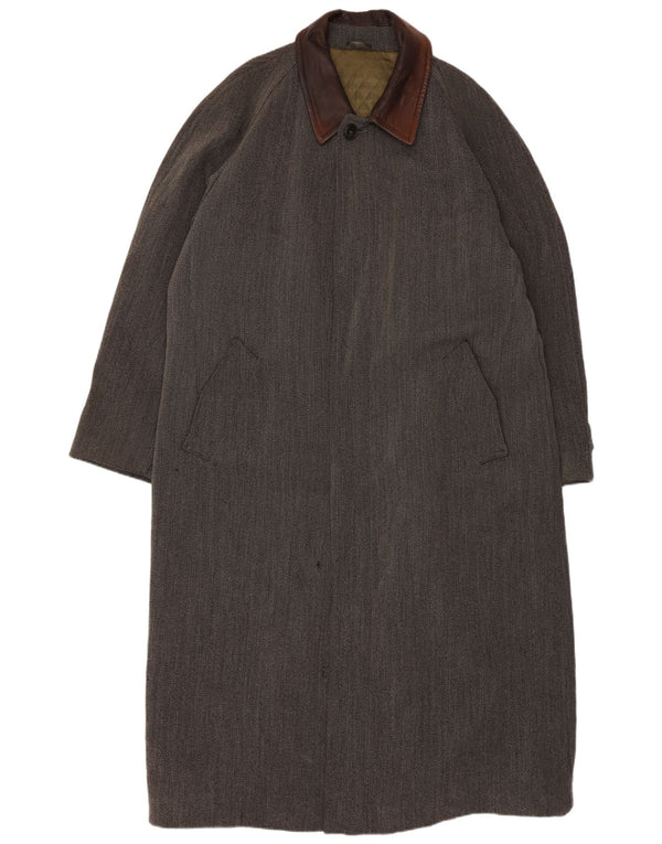 Мужское пальто HUGO BOSS UK 42 XL серое шерстяное