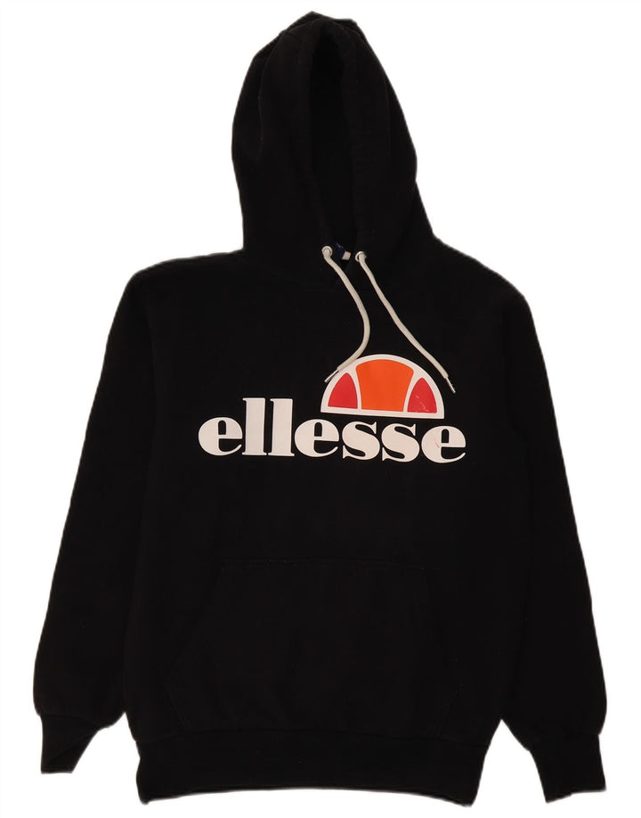 Ellesse Мужской джемпер с капюшоном с рисунком, средний черный, хлопок