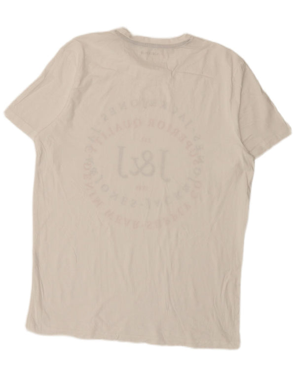 Мужская футболка с рисунком Jack & Jones Top XL, белая
