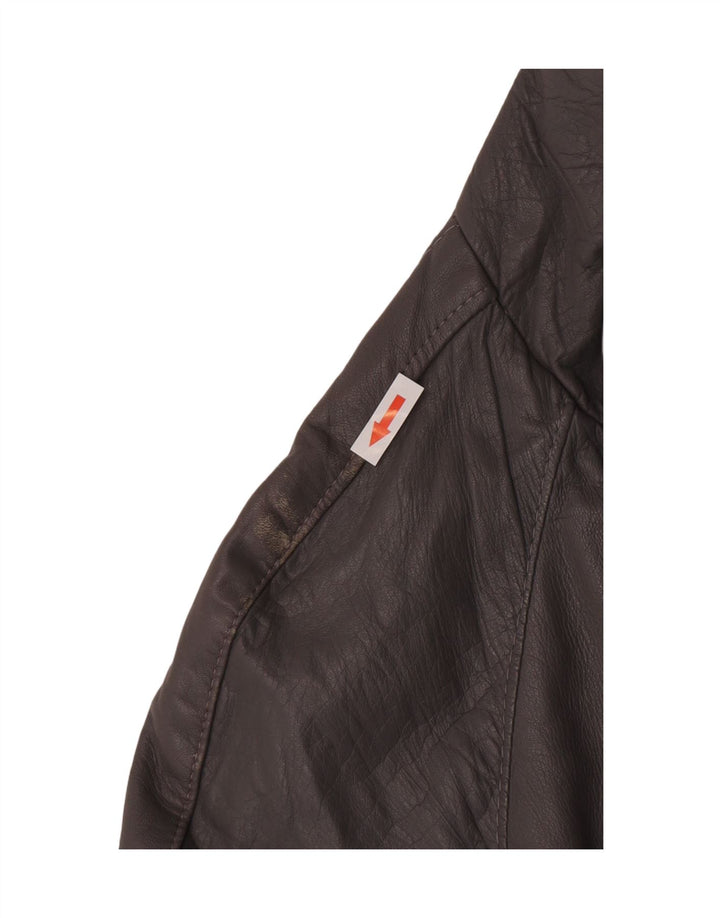 Винтажная мужская кожаная куртка IT 48 Medium Grey Leather