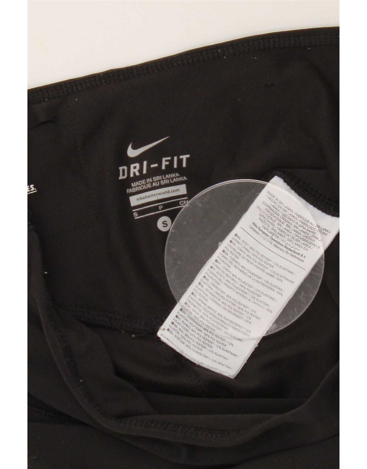 Женские леггинсы Nike Dri Fit UK 10, маленькие черные полиэстер