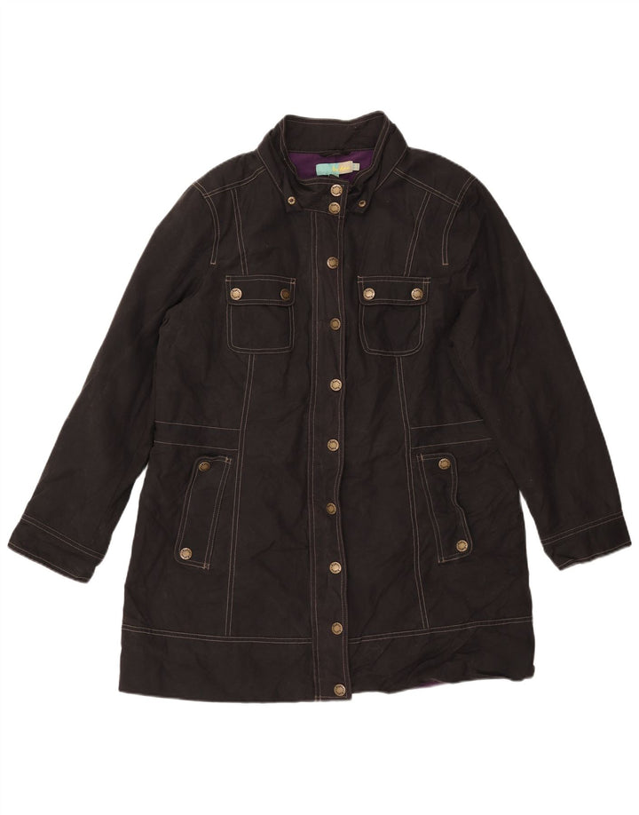 Женское пальто большого размера Boden UK 10, маленькое черное