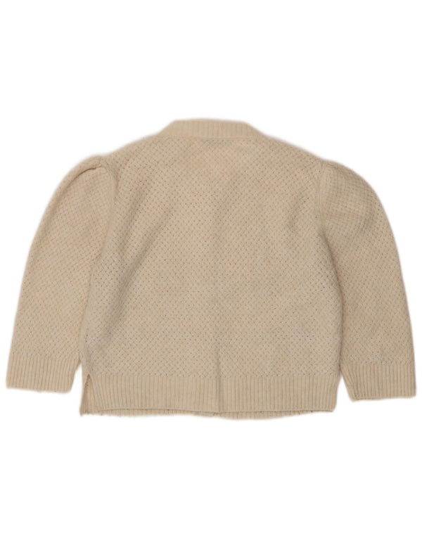 Женский укороченный кардиган Zara UK 10, маленький бежевый полиэстер