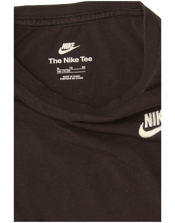 Топ Nike для мальчиков с длинным рукавом, 13–14 лет, размер XL, черный хлопок