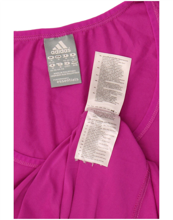 Женская футболка ADIDAS Climalite Top UK 12/14, средний розовый полиэстер