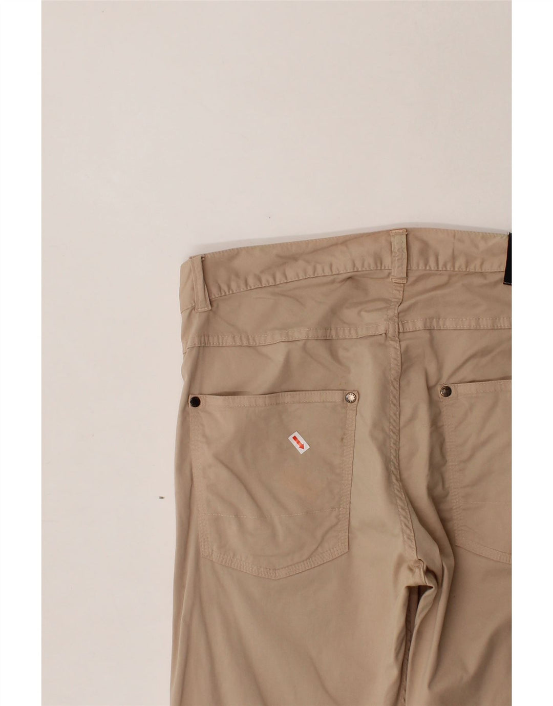 SLAM Womens Straight Casual Trousers IT 44 Medium W32 L30 Beige Vintage Slam and Second-Hand Slam from Messina Hembry 