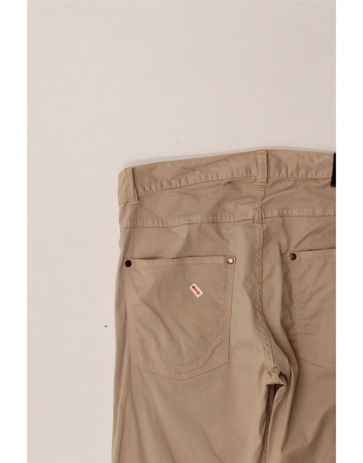 SLAM Womens Straight Casual Trousers IT 44 Medium W32 L30 Beige Vintage Slam and Second-Hand Slam from Messina Hembry 