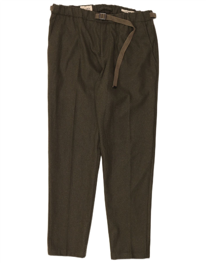 Мужские узкие повседневные брюки Myths IT 52 XL W36 L32, зеленая шерсть