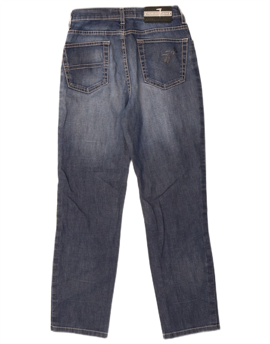 Женские прямые джинсы Trussardi W31 L27 синие, хлопок