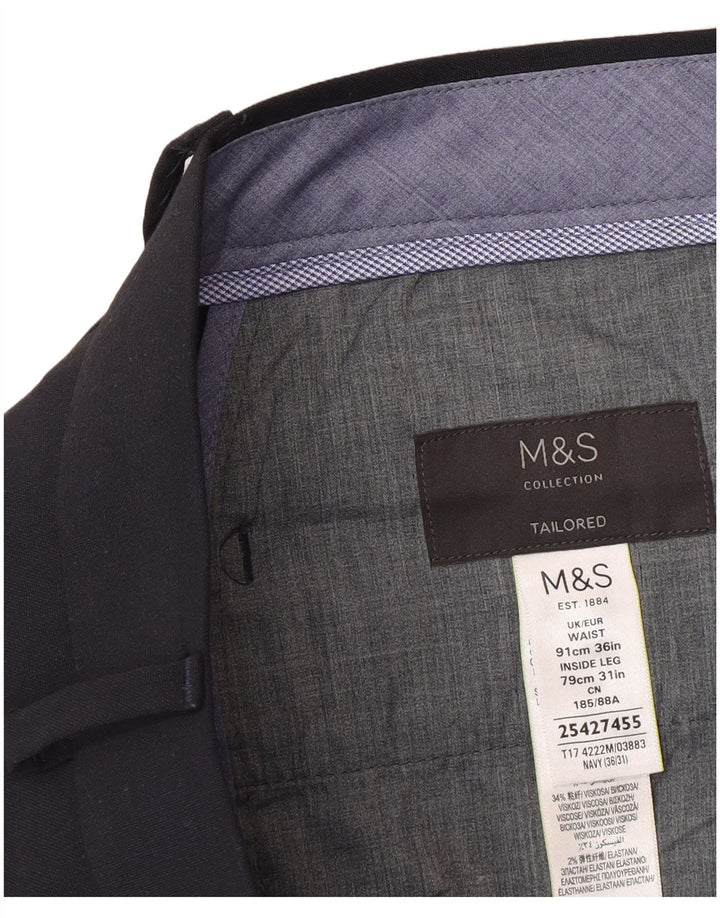 Мужские узкие брюки Marks & Spencer W36 L31 темно-синие