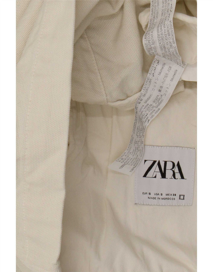 Мужская куртка Zara UK 36, маленькая, бежевый, хлопок