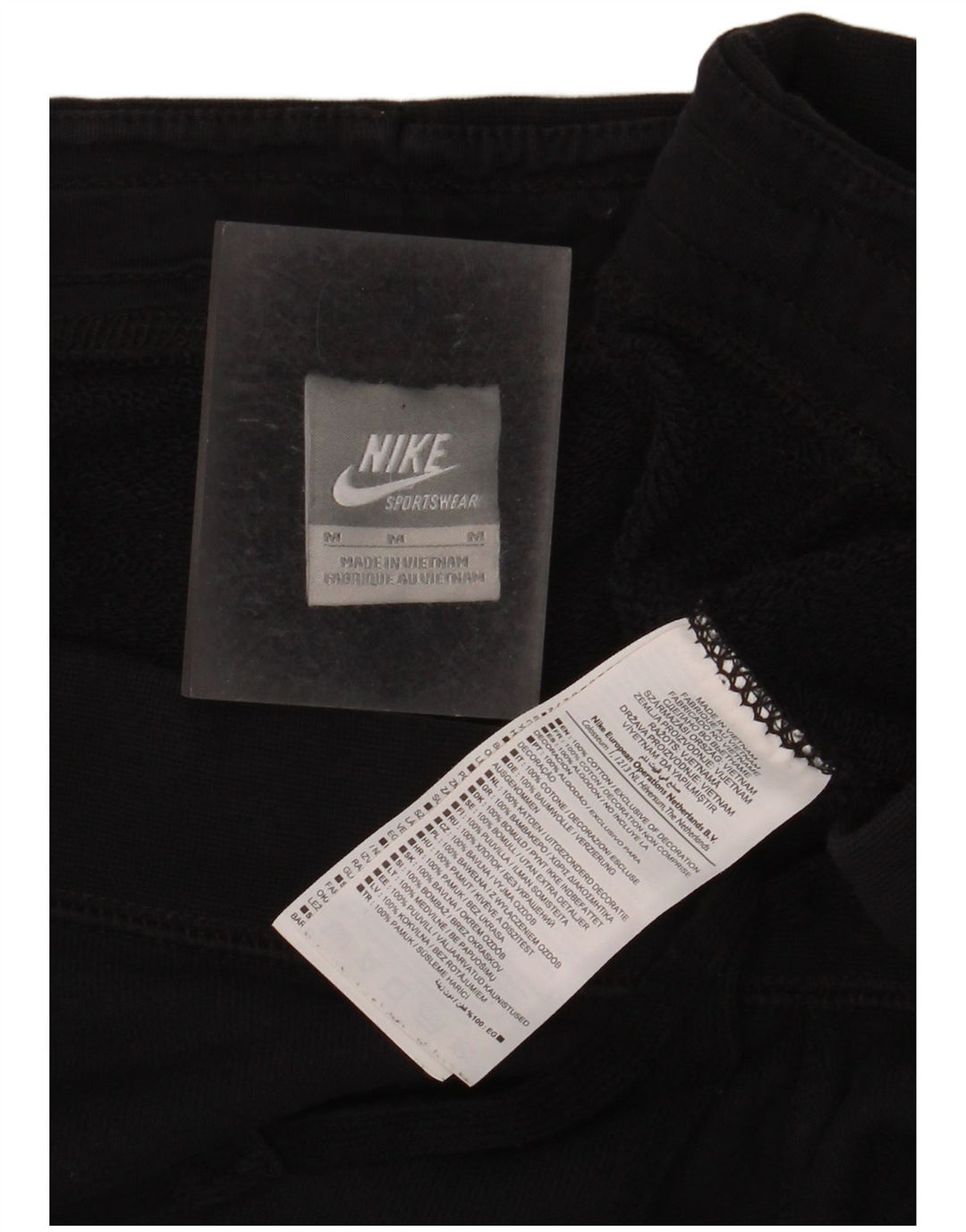 Женские спортивные брюки Nike UK 14, средние черные хлопковые брюки