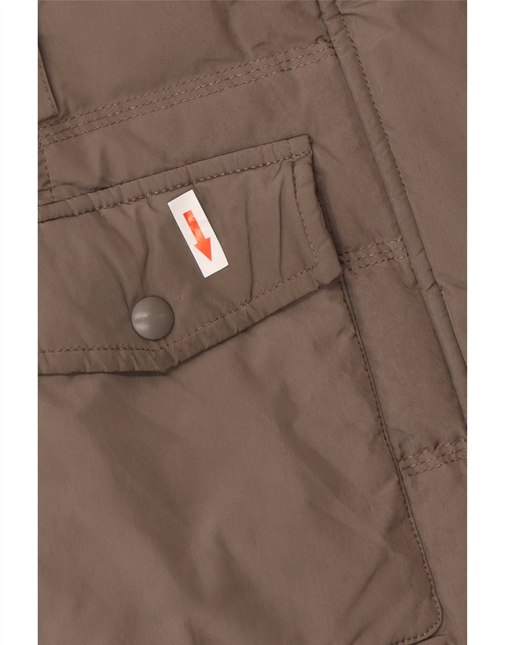Женское стеганое пальто с капюшоном Woolrich UK 6 XS, серое, зимнее из полиэстера