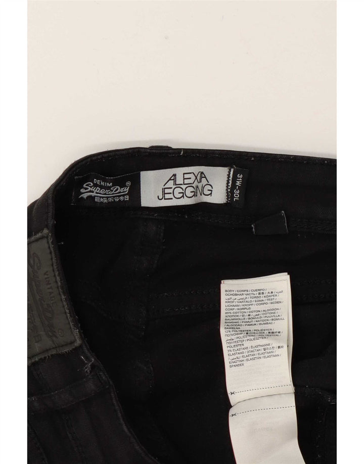 Женские джинсы-джеггинсы Superdry Alexia W31 L26, черный хлопок