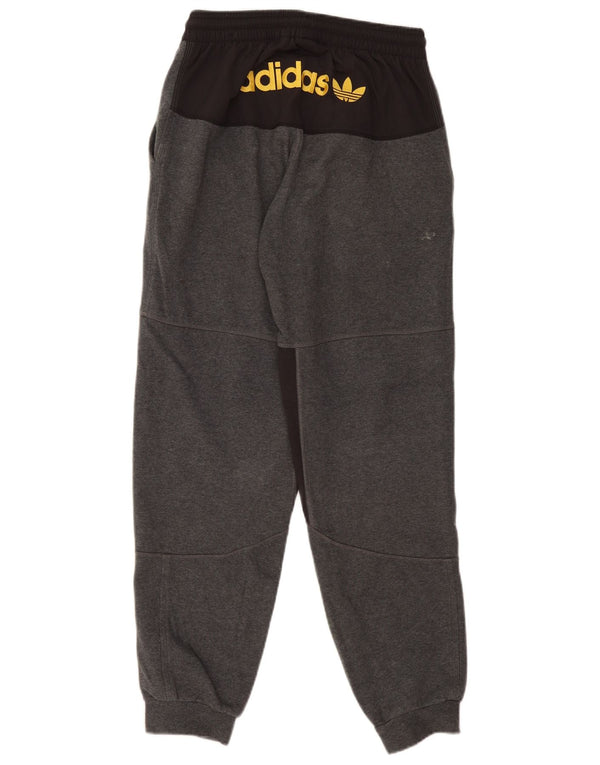 Мужские спортивные брюки Adidas с графическим рисунком, джоггеры, маленькие серые, с цветными блоками