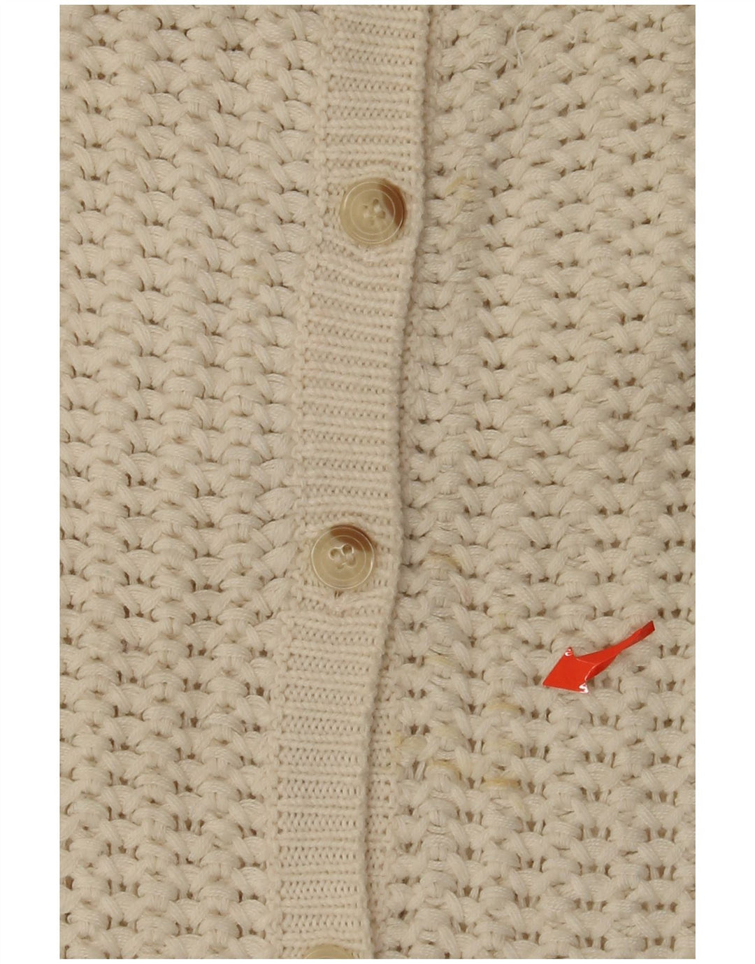 ВИНТАЖНЫЙ женский кардиган с рукавом 3/4, Великобритания 14, средний цвет, белый акрил