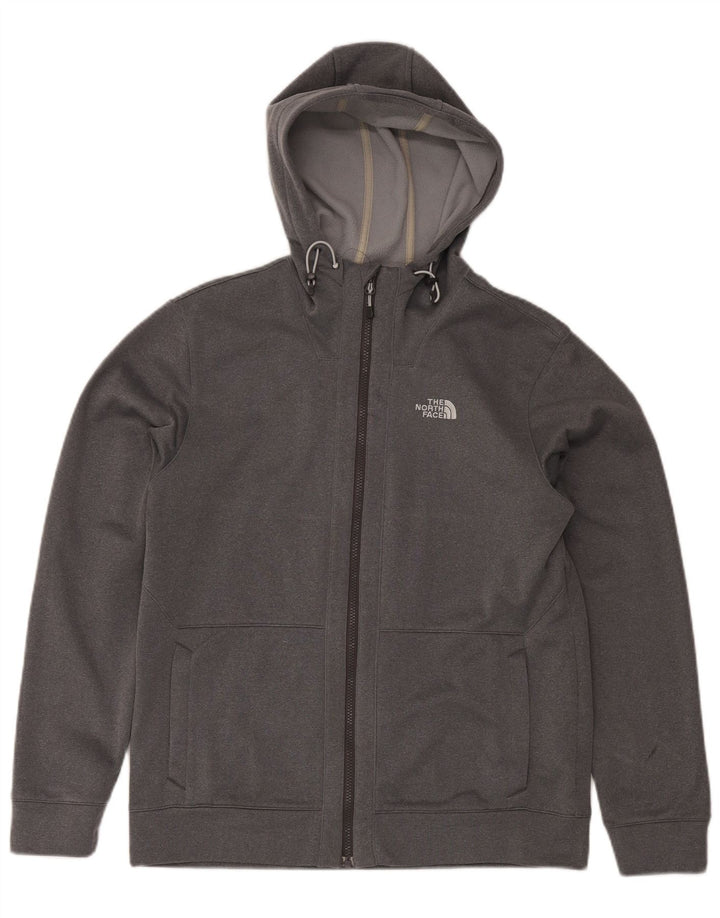 Мужской свитер с капюшоном на молнии The North Face, средний серый полиэстер