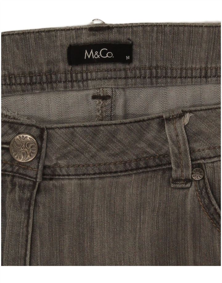 Женская джинсовая мини-юбка M&Co UK 14, большая W34, серая