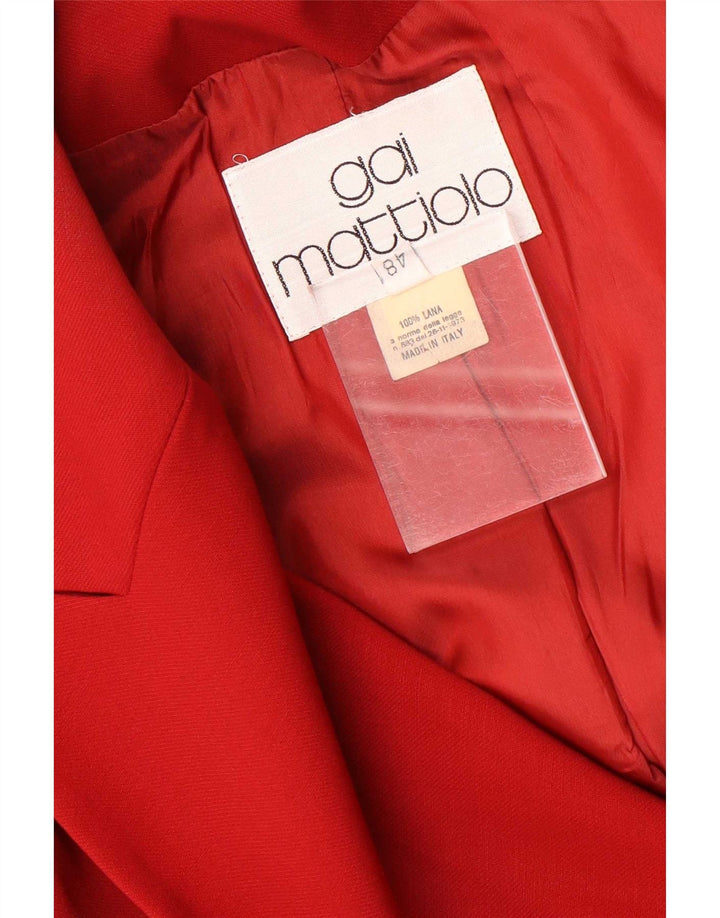 Женский пиджак на 1 пуговице Gai Mattiolo IT 48 XL, красная шерсть