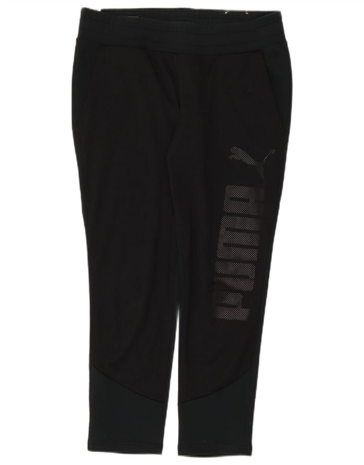 Женские укороченные леггинсы с рисунком Puma UK 12, средний черный хлопок, черный цвет