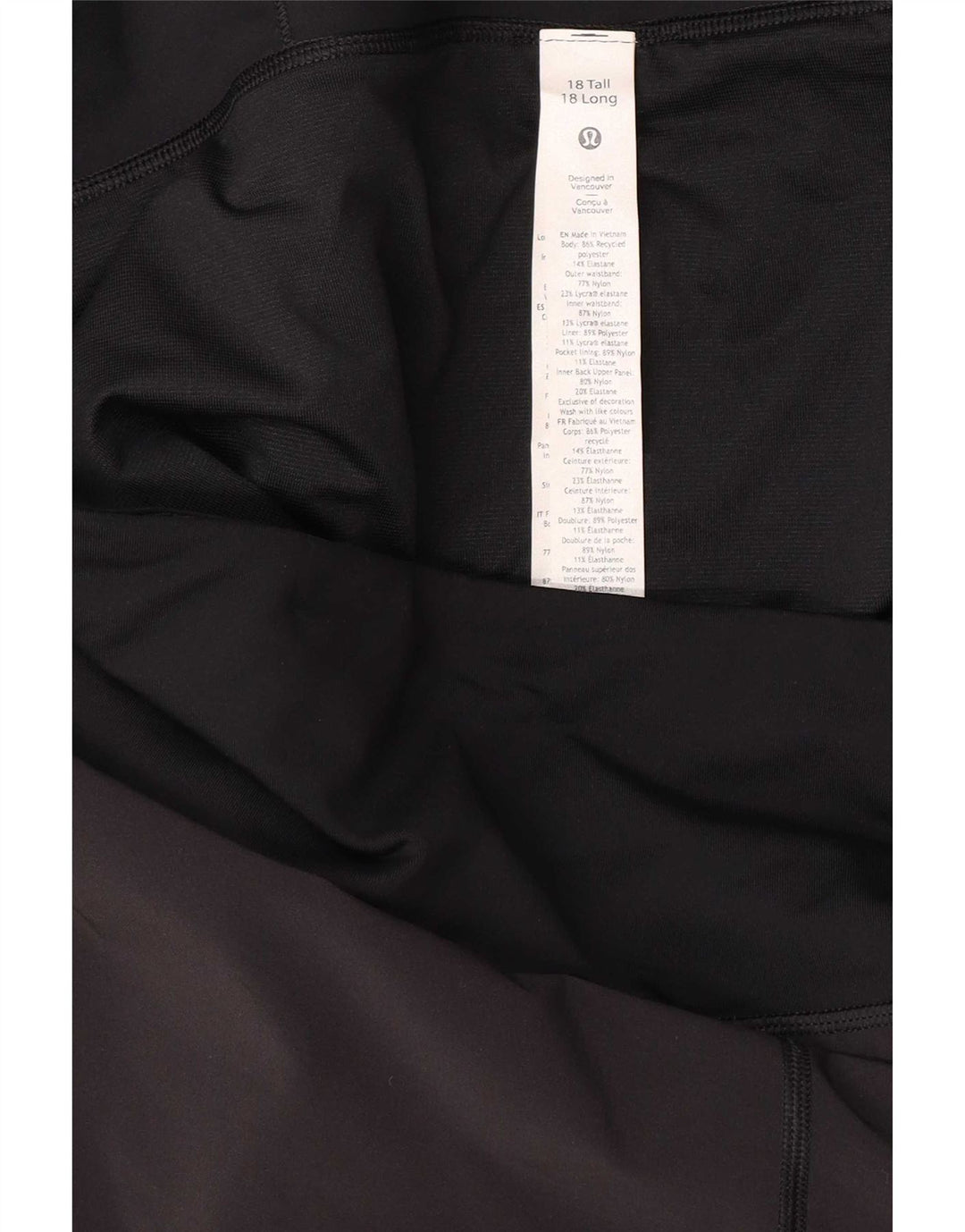 Женские спортивные шорты Lululemon, США 18, размер 2XL, черный полиэстер