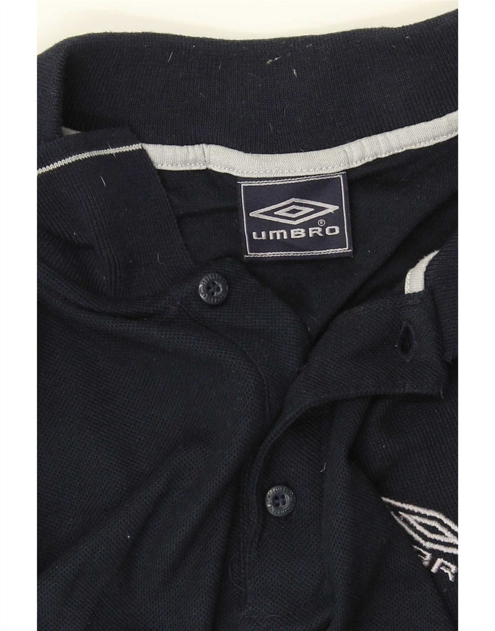 Мужская рубашка-поло Umbro, большая темно-синяя, полиэстер