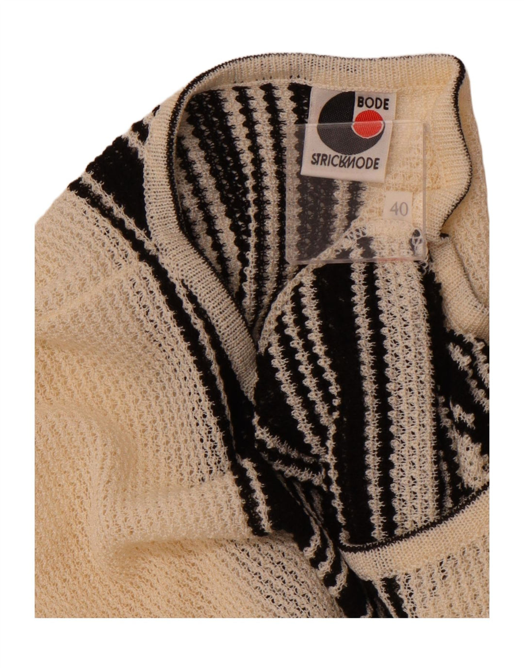 Женский джемпер с вырезом «лодочка» BODE EU 40, средний, в белую полоску