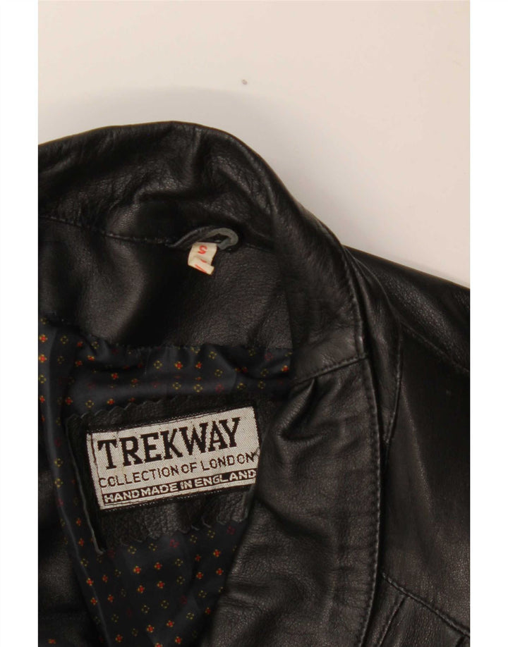 Женское кожаное пальто Trekway UK 10 маленькое черное